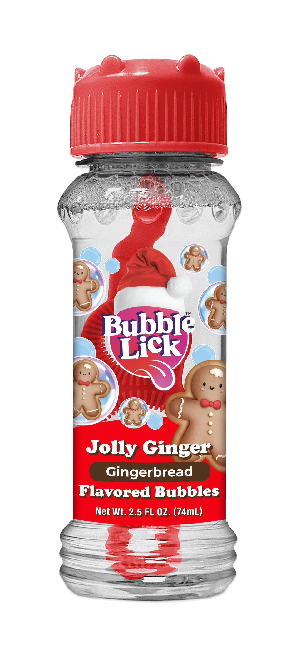 12 cnt PDQ 2.5oz Bubble Lick Jolly Ginger Flavored Bubbles
