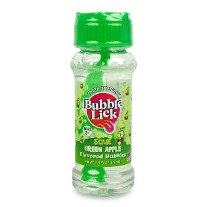 4 pk Box Variety 2.5oz Bubble Lick Sour Blue Raspberry, Sour Green Apple Flavored Bubbles