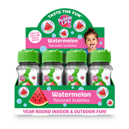 12 cnt PDQ 2.5oz Bubble Lick Watermelon Flavored Bubbles