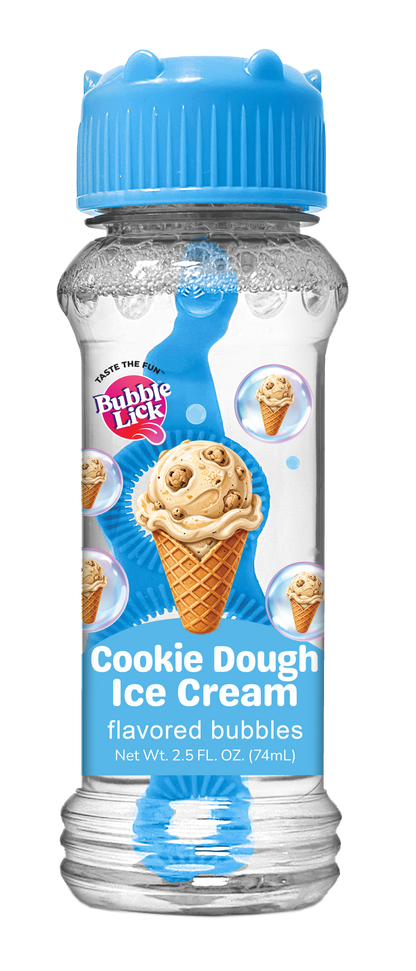 12 cnt PDQ 2.5oz Bubble Lick Ice Cream Variety Flavored Bubbles