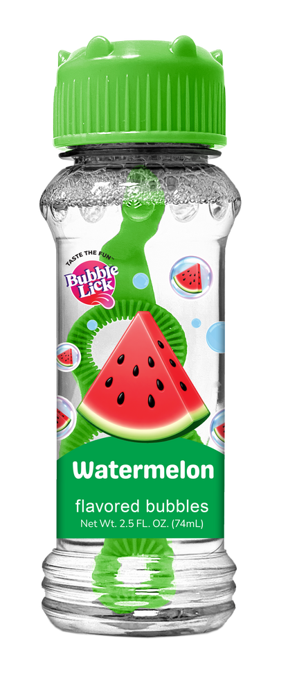 12 cnt PDQ 2.5oz Bubble Lick Watermelon Flavored Bubbles