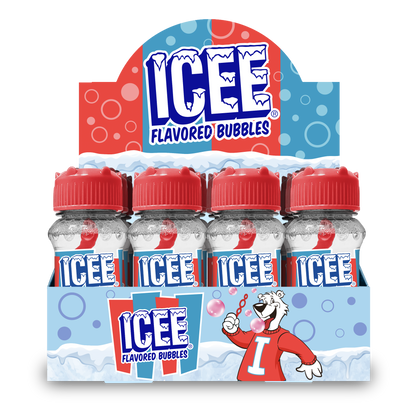 12 cnt PDQ 2.5oz Bubble Lick ICEE Red Cherry Flavored Bubbles