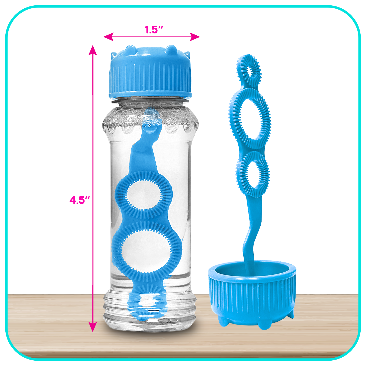 4 pk Box Variety 2.5oz Bubble Lick Sour Blue Raspberry, Sour Green Apple Flavored Bubbles
