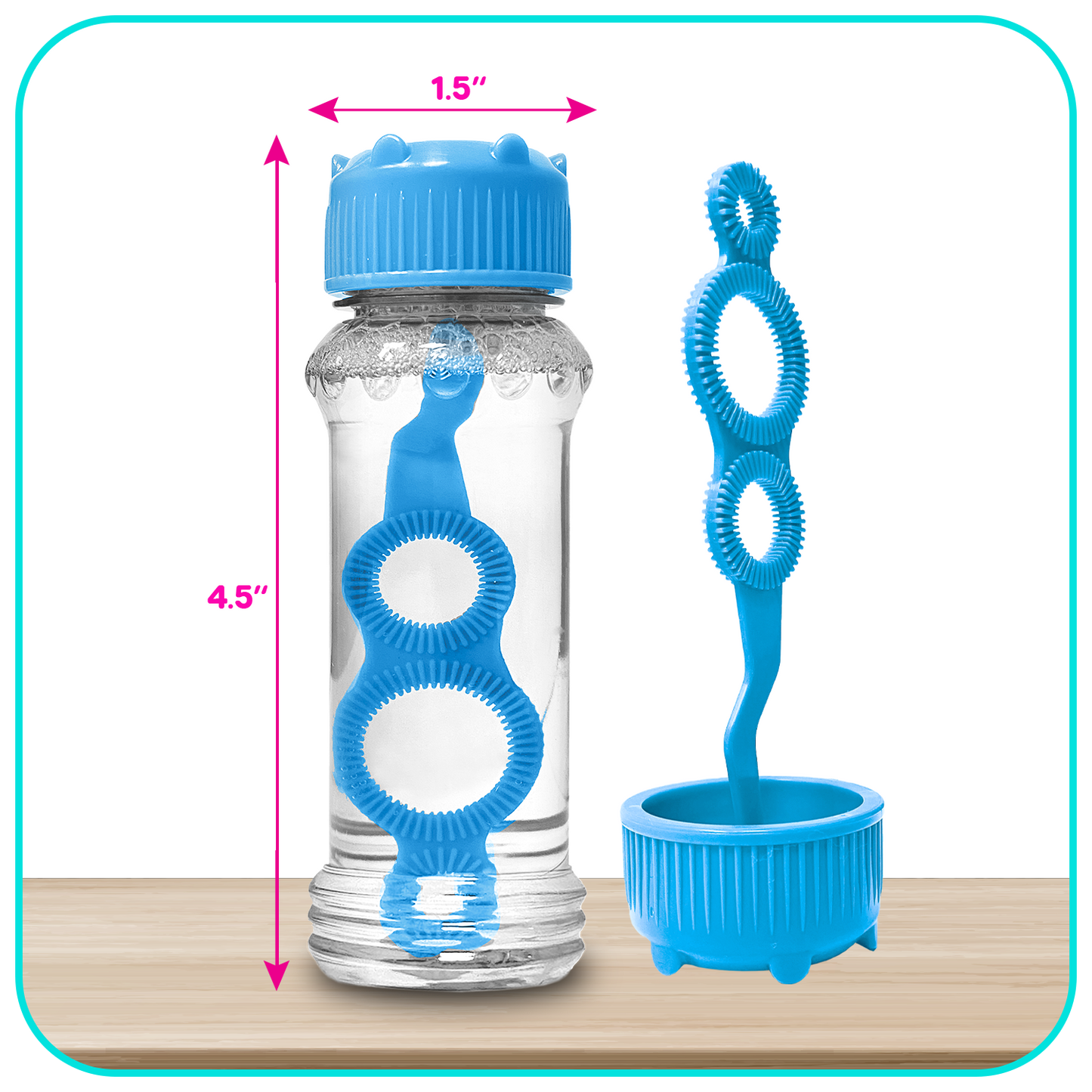 4 pk Box Variety 2.5oz Bubble Lick Sour Blue Raspberry, Sour Green Apple Flavored Bubbles