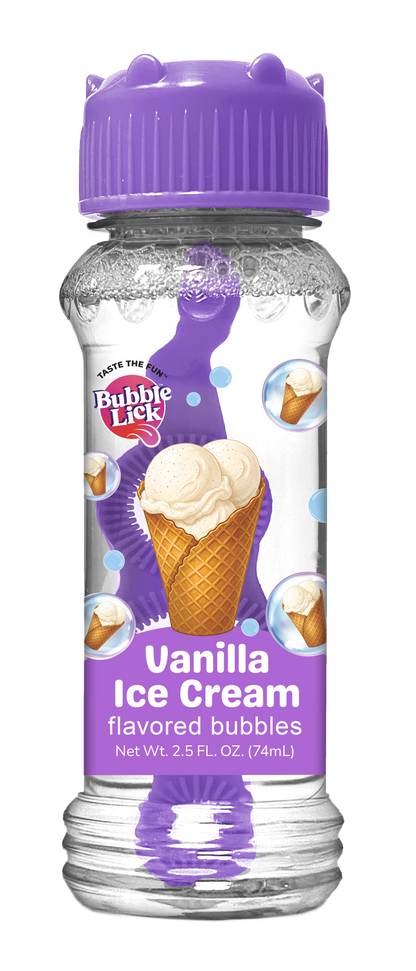 4 pk Box 2.5oz Bubble Lick Ice Cream Variety Pack Flavored Bubbles