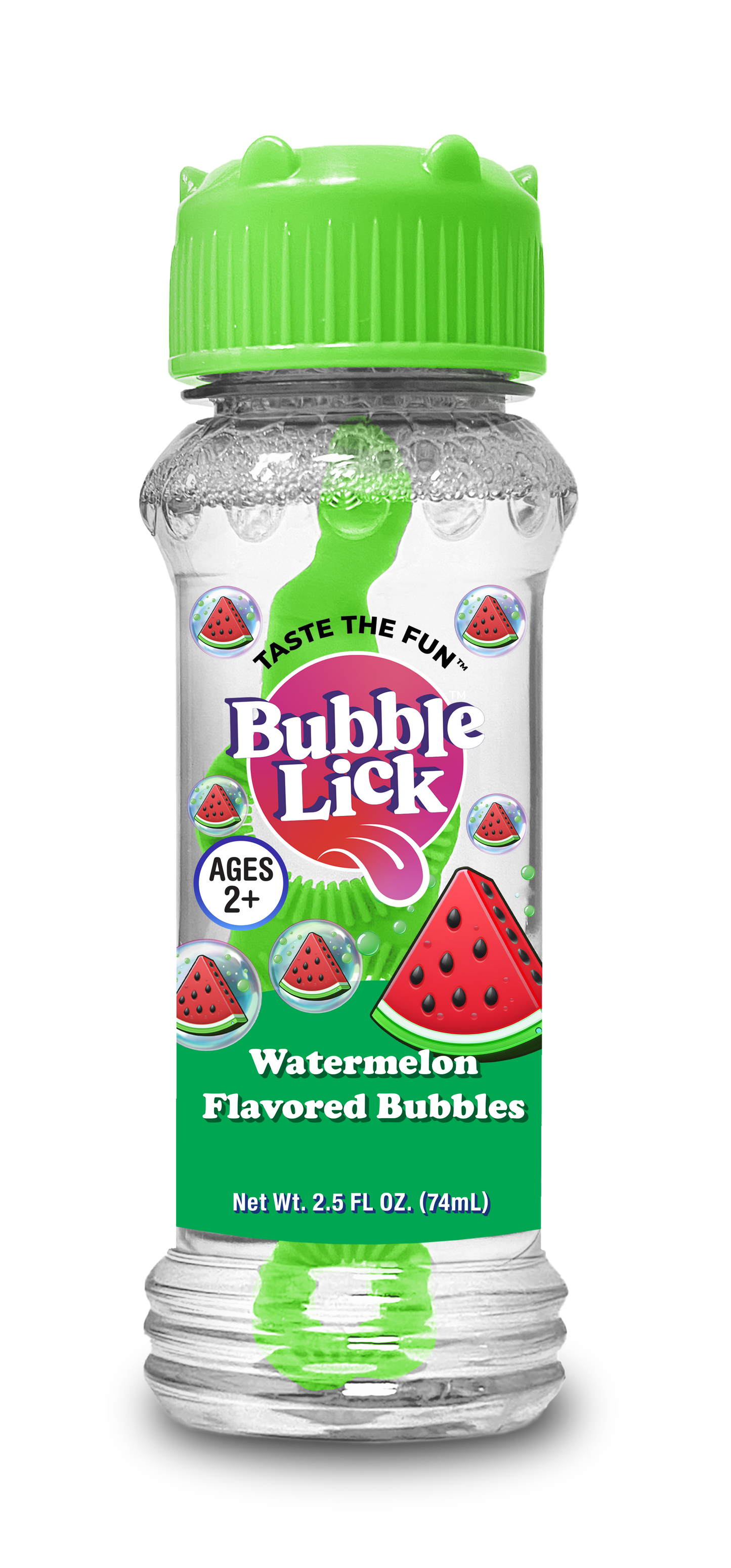 12 cnt PDQ 2.5oz Bubble Lick Watermelon Flavored Bubbles