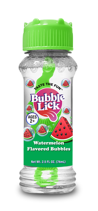 12 cnt PDQ 2.5oz Bubble Lick Watermelon Flavored Bubbles