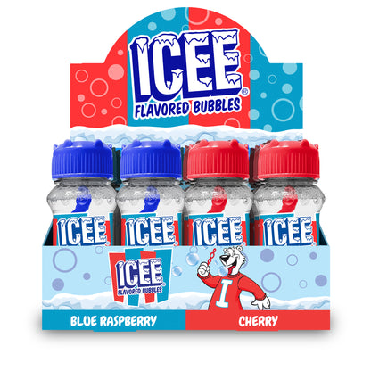 12 cnt PDQ 2.5oz Bubble Lick ICEE Variety Flavored Bubbles