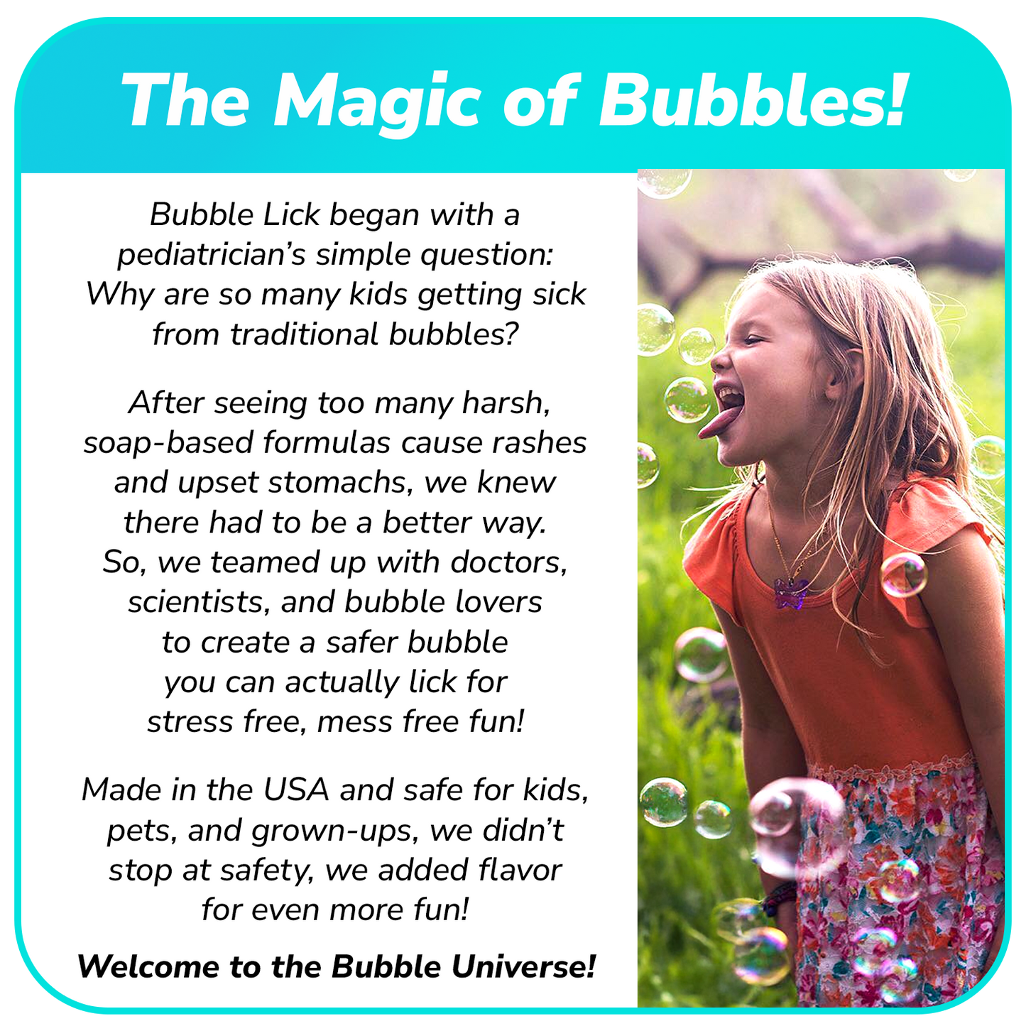 4 pk Box Variety 2.5oz Bubble Lick Sour Blue Raspberry, Sour Green Apple Flavored Bubbles