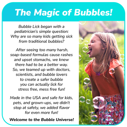 16 cnt PDQ Bubble Lick Ice Cream Collection Cookie Dough, Mint Chocolate Chip, Strawberry & Vanilla Flavored Bubbles