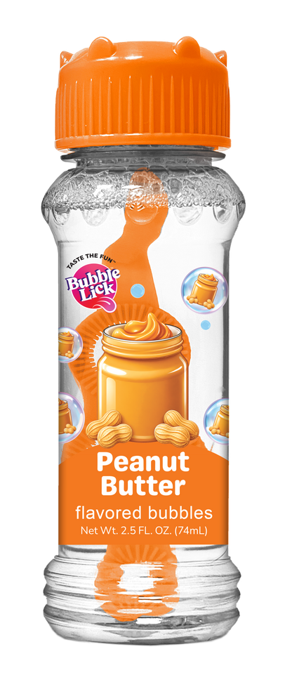 4 pk Box 2.5oz Variety Flavor Bubble Lick Maple Bacon & Peanut Butter Flavored Bubbles