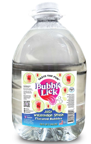 1 Gallon Bubble Lick Watermelon Flavored Bubbles
