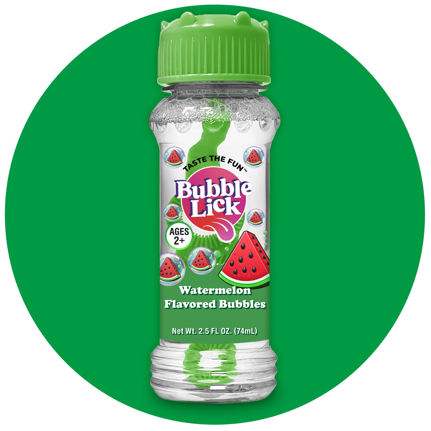 12 cnt PDQ 2.5oz Bubble Lick Watermelon Flavored Bubbles